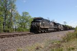 NS 4837 and 9845 take train 597 down the siding at Cove PA